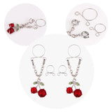 Red Crystal Nipple Ring Body Piercing Jewelry