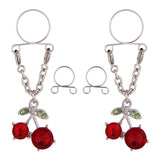 Red Crystal Nipple Ring Body Piercing Jewelry
