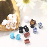 Ear Plugs Stone Silicone Acrylic Tunnels Double Flared Ear Gauges Plugs
