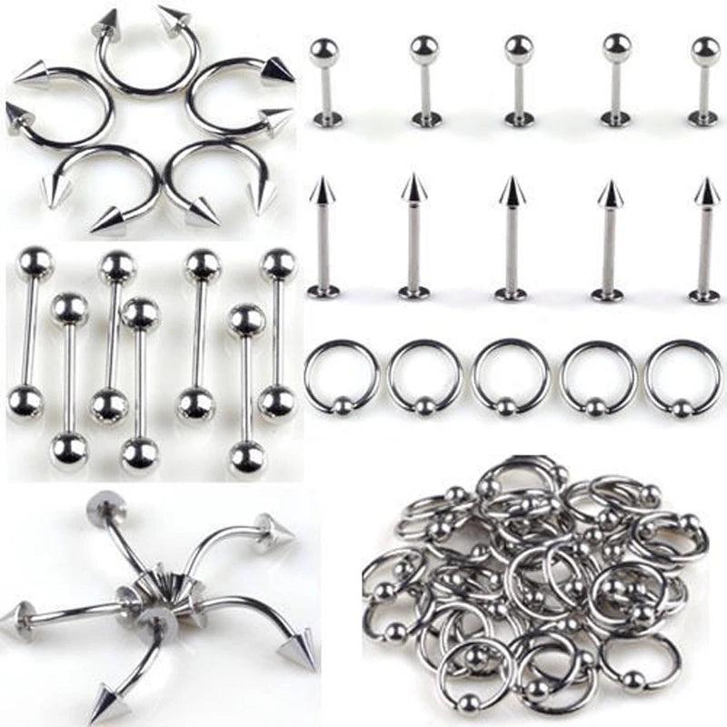 PINKSEE Steel Tragus Bar Barbell Ring Body Jewelry Piercing