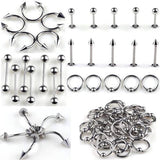 PINKSEE Steel Tragus Bar Barbell Ring Body Jewelry Piercing