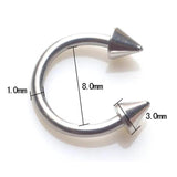 PINKSEE Steel Tragus Bar Barbell Ring Body Jewelry Piercing