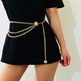 Silver Plated Belly Chain Jewelry for Women Girls HA23302