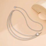 Silver Plated Belly Chain Jewelry for Women Girls HA23302