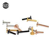 5Pcs G23 Titanium Steel Base for Lip Piercing Ring Earring
