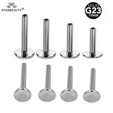 5Pcs G23 Titanium Steel Base for Lip Piercing Ring Earring
