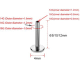 5Pcs G23 Titanium Steel Base for Lip Piercing Ring Earring