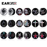 EARKUO Acrylic Snake Cross Colorful Stars Ear Plugs Tunnels Expanders Piercing