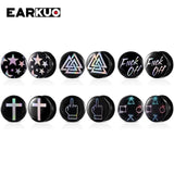 EARKUO Acrylic Snake Cross Colorful Stars Ear Plugs Tunnels Expanders Piercing
