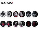 EARKUO Acrylic Snake Cross Colorful Stars Ear Plugs Tunnels Expanders Piercing