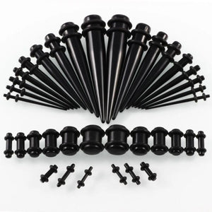 36PCS Acrylic Ear Stretching Kit 14G-00G Taper Plug Tunnel Expander Jewelry