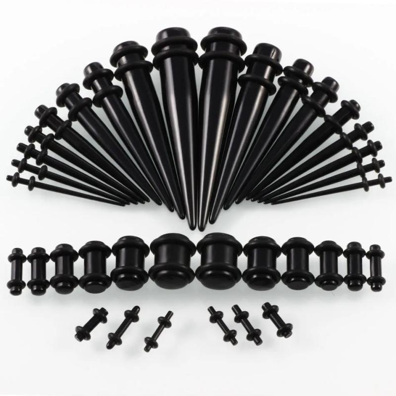 36PCS Acrylic Ear Stretching Kit 14G-00G Taper Plug Tunnel Expander Jewelry