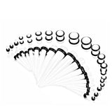 36PCS Acrylic Ear Stretching Kit 14G-00G Taper Plug Tunnel Expander Jewelry