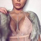 Women's Body Chain Jewelry Chest Sling Underwear Crystal Bra Necklace