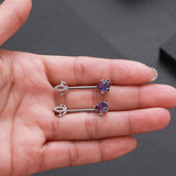 Stainless Steel Crystal Nipple Barbell Heart Flower Shield Cover Rings