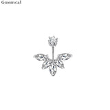 Golden Zircon Crystal Belly Button Ring Tassel Belly Button