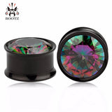 Stainless Steel Ear Plug Tunnel Gauges 2 Pieces
