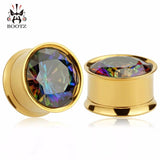 Stainless Steel Ear Plug Tunnel Gauges 2 Pieces