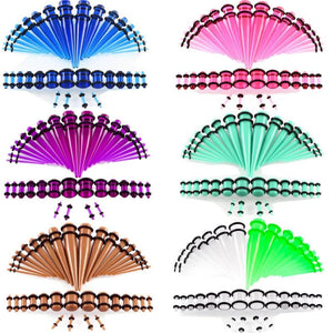 Acrylic Ear Gauge Taper and Plug Stretching Kit 36pcs/set