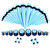 Acrylic Ear Gauge Taper and Plug Stretching Kit 36pcs/set