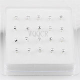 20PCS/Box Five-pointed Star Female Stud-Shaped Nose Nails Body Piercing Jewelry