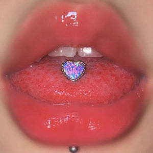 Spice Girl Rhinestone Tongue Nail Piercing Charm y2k Jewelry