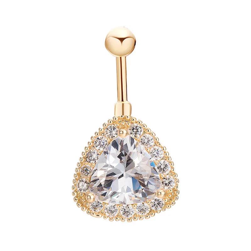 Big Zircon Navel Piercing Women Body Jewelry