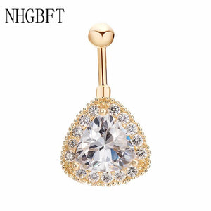 Big Zircon Navel Piercing Women Body Jewelry
