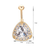 Big Zircon Navel Piercing Women Body Jewelry