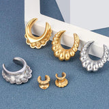 2 PCS Wedding Saddle Ear Gauges Stretcher Stainless Steel Tunnels Plugs