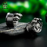 Stainless Steel Ear Piercing Tunnels Double Flared Hand Plugs