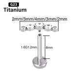 G23 Titanium 16G CZ Inlaid Drilling Ear Nail