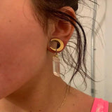 Bohemian Moon Quartz Plugs Stainless Steel