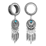 316L Stainless Steel Dream Catcher Dangled Ear Plugs