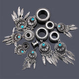 316L Stainless Steel Dream Catcher Dangled Ear Plugs