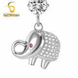 Lucky Jewelry Zircon Elephant Belly Button Piercing 14G Titanium Navel Earring