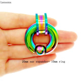 Surgical Steel Captive Hoop Rings & Ear Expander Tunnels Plugs