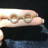 2pcs Stainless Steel Crystal Nipple Shield Tiger Flower Nipple Rings