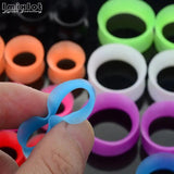 12Pcs Silicone Ear Plugs Tunnels Set Double Flared Ear Stretcher Expander
