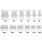 12Pcs Silicone Ear Plugs Tunnels Set Double Flared Ear Stretcher Expander