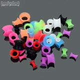 12Pcs Silicone Ear Plugs Tunnels Set Double Flared Ear Stretcher Expander