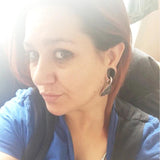 Tribal Brass Earrings Hoop & Silicone Double Flared Ear Taper Plug