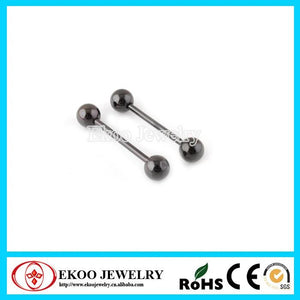 14G Titanium Anodized Tongue Barbell 1.6*20*6mm