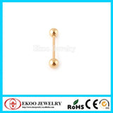 14G Titanium Anodized Tongue Barbell 1.6*20*6mm