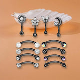 Geometric Stud Earrings Set for Women, 12 Pairs