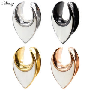Stainless Steel Shell Piercing Earrings Ear Gauges Body Jewelry Plugs