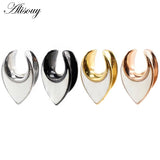 Stainless Steel Shell Piercing Earrings Ear Gauges Body Jewelry Plugs