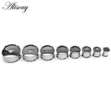 2pcs Stainless Steel Bikini Ear Piercing Stretcher Earrings Gauges