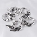 PAIR Stainless Steel Animal Spiral Ear Weights