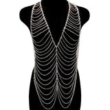 Punk Heavy Metal Tassel Body Chain Long Necklaces